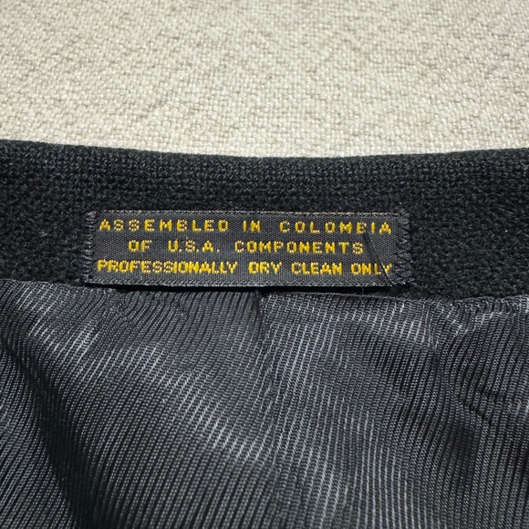 VTG Oscar De La Renta Men’s Wool  Cashmere Black Sports Coat Blazer 48L - Picture 5 of 8